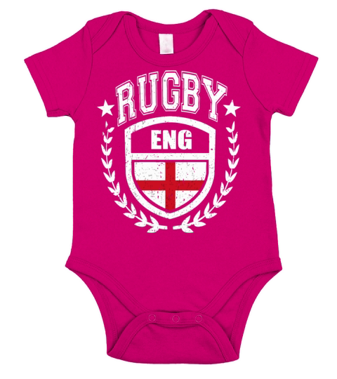 England Rugby Gear English Flag Vintage Sport Short Sleeve Baby One-Piece