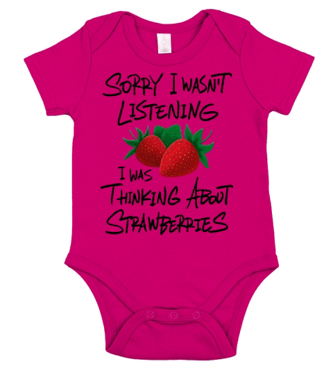 Funny strawberry Short Sleeve Baby One-Piece