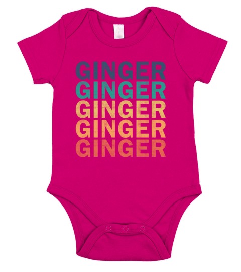 Ginger Name T Shirt - Ginger Vintage Retro Name Gi Short Sleeve Baby One-Piece