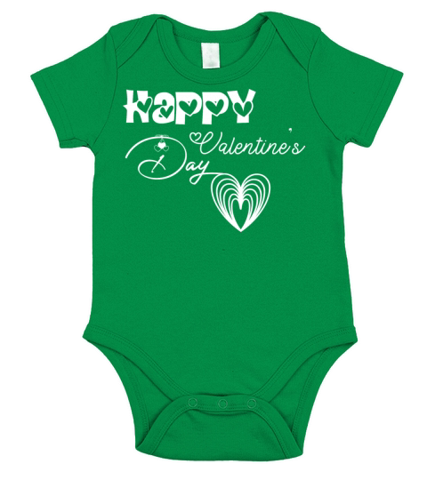 Happy Valentines Day Short Sleeve Baby One-Piece
