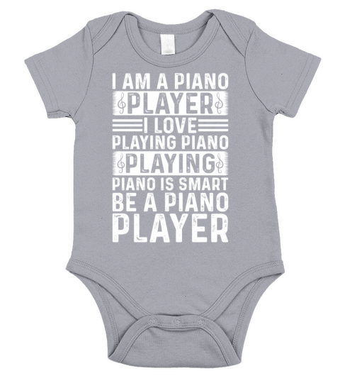 I Am A Piano Player I Love Playing Piano - Keyboar Short Sleeve Baby One-Piece