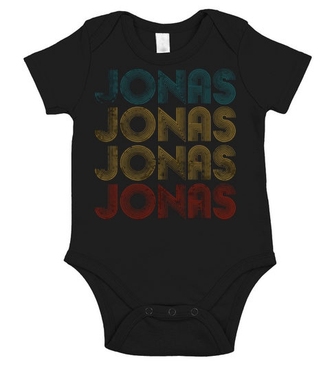 Jonas First Given Name Pride Vintage Distressed Short Sleeve Baby One-Piece