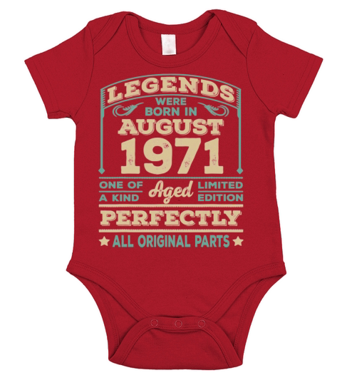 Legends were born in August 1971 50 years Short Sleeve Baby One-Piece