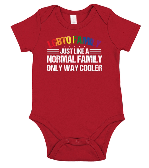 LGBTQ Family Gay Pride Month Rainbow Short Sleeve Baby One-Piece