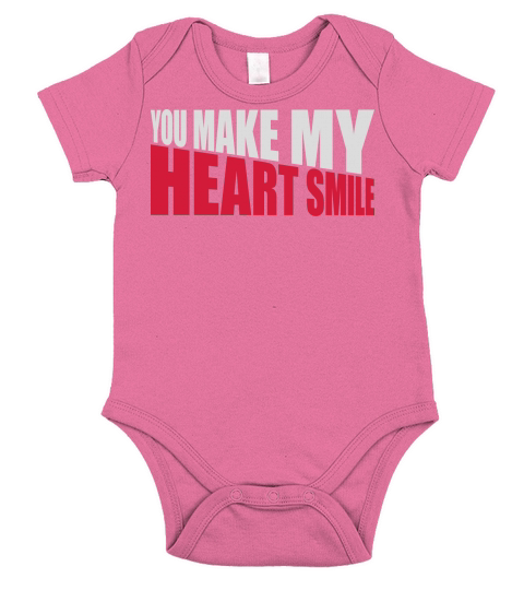 make my heart smile Short Sleeve Baby One-Piece