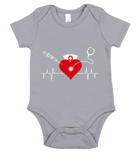 Nurse Valentines day Short Sleeve Baby One-Piece