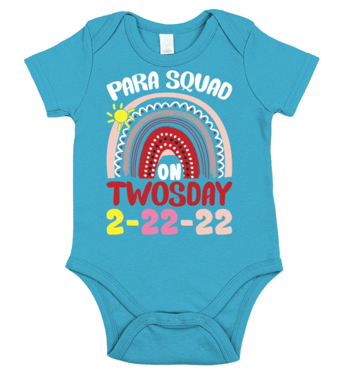 Paraprofessional Para Squad Teacher on Twosday 2-2 Short Sleeve Baby One-Piece
