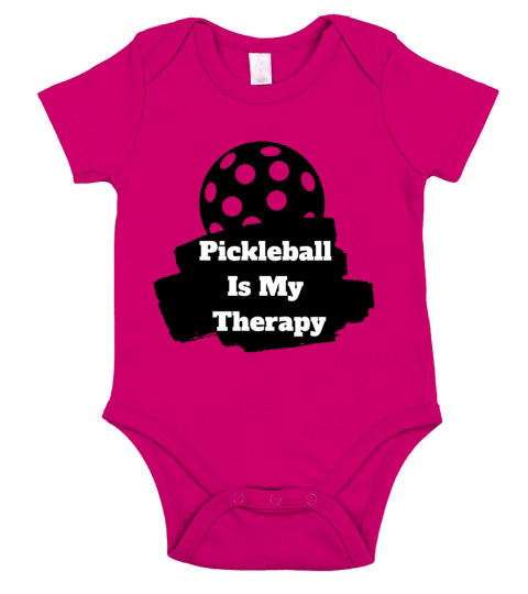 Pickleball Is My Therapy Short Sleeve Baby One-Piece