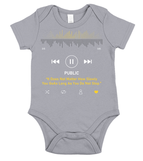 Play music interface with Motivational Short Sleeve Baby One-Piece