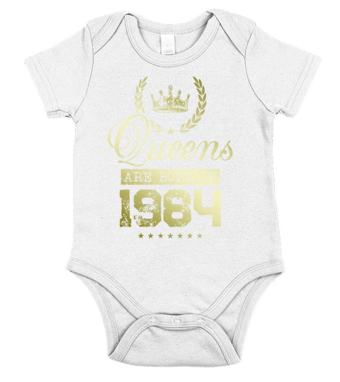 Queens born in 1984 Short Sleeve Baby One-Piece