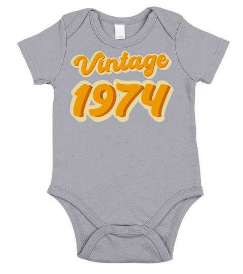 Retro Vintage 1974 Short Sleeve Baby One-Piece