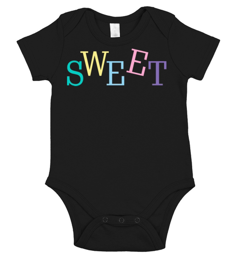 Sweet colorful typographic slogan lettering Short Sleeve Baby One-Piece