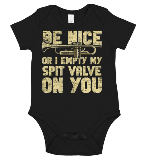 Trumpet Player Vintage Be Nice Or Short Sleeve Baby One-Piece