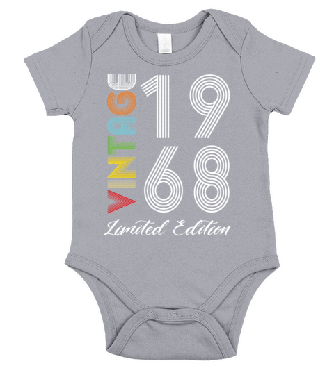 Vintage 1968 Vintage Birthday Retro Vintage Short Sleeve Baby One-Piece