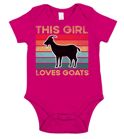 Vintage Goat For Girls Kids Farm Animal Lover Goat Short Sleeve Baby One-Piece