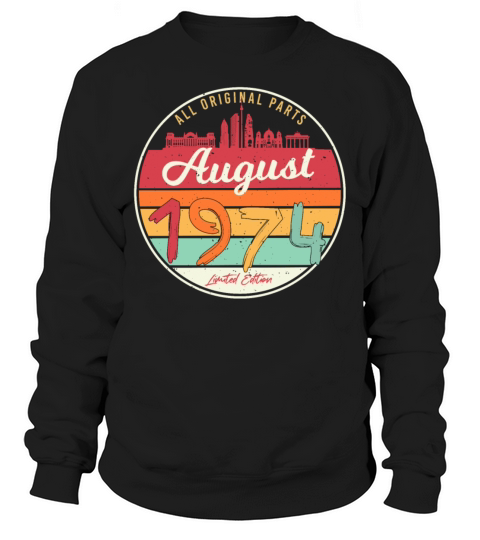 1974 In August Vintage Sweatshirt Unisex