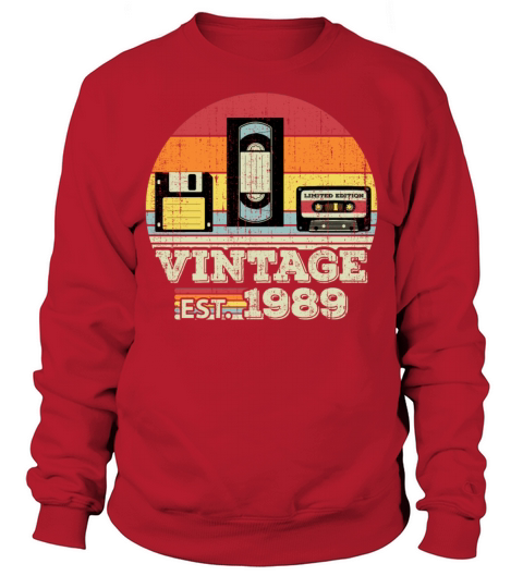 34 Year Old Vintage 1989 34th Birthday Gift Sweatshirt Unisex