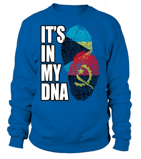 Angolan And Bahamian Mix Heritage DNA Flag Sweatshirt Unisex