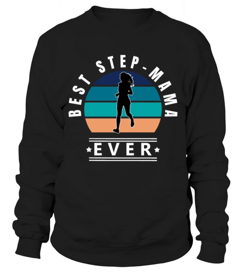 Best Step-mama running vintage sunset w Sweatshirt Unisex