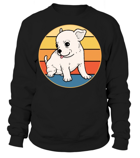 Cute Chihuahua Dog Breed Vintage Retro Sunset Sweatshirt Unisex