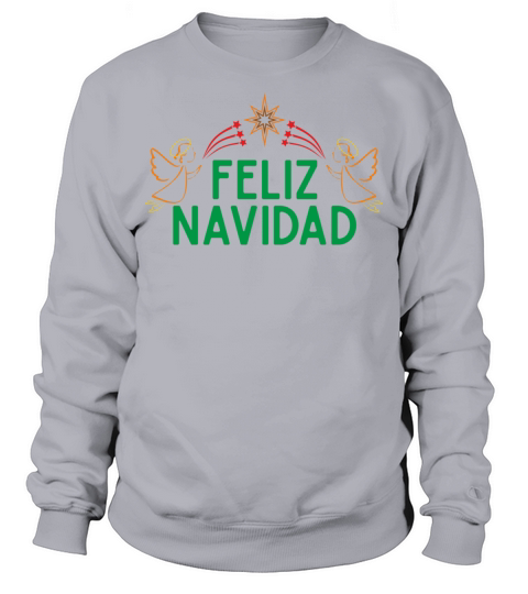 Feliz Navidad Cute Christmas Angels with First Ris Sweatshirt Unisex
