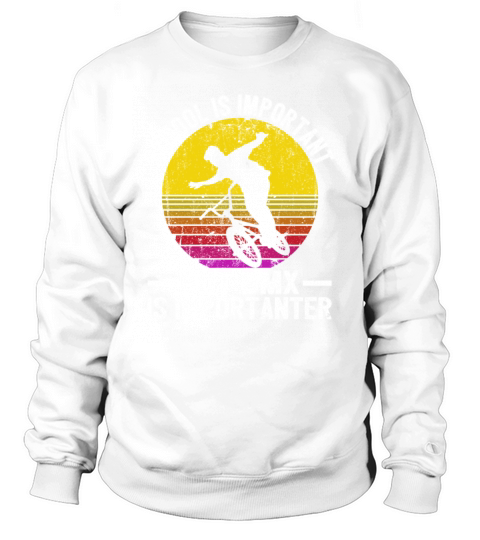 Funny school is important but bmx is more importan Sweatshirt Unisex