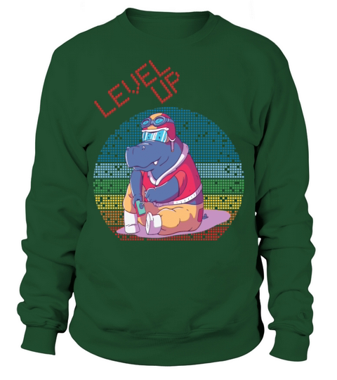 Level Up Gamer Video Games Retro Vintage Gaming Wo Sweatshirt Unisex