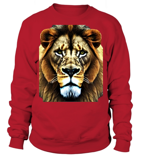 Lion Africa predator print head imprint with wild Sweatshirt Unisex