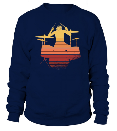 Retro Drum Player Gift I Vintage Drums Drumming Sweatshirt Unisex