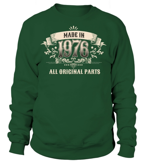Retro Vintage Birthday Made 1976 Original Parts Sweatshirt Unisex