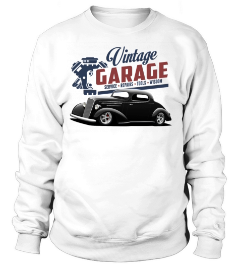 Vintage Garage Hot Rods Sweatshirt Unisex
