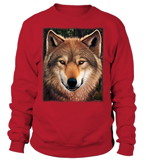 Wolf artwork design predator face imprint Sweatshirt Unisex