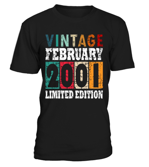 Born 2001 February 22nd Birthday Gift T-Shirt Unisex