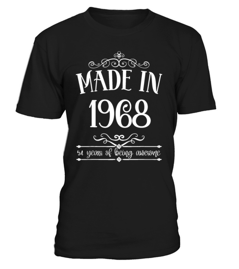 Born in 1968 54 Years Old Made in 1968 54th Birthd T-Shirt Unisex