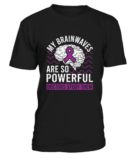 Brainwaves Brain Purple Ribbon Epileptic Epilepsy T-Shirt Unisex