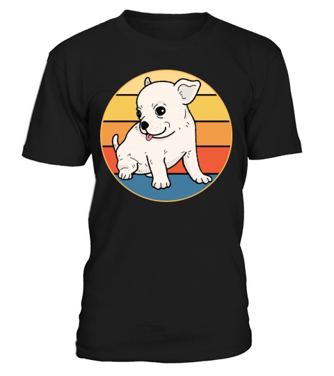 Cute Chihuahua Dog Breed Vintage Retro Sunset T-Shirt Unisex