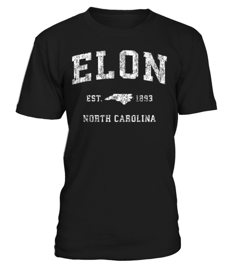 Elon North Carolina Nc Vintage Athletic Sports Des T-Shirt Unisex