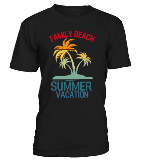 Family Beach Summer Vacation Sunset Vintage T-Shirt Unisex