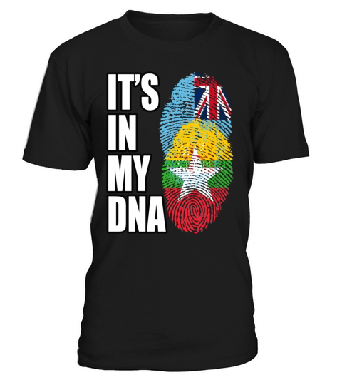 Fijian And Burmese Mix Heritage DNA Flag T-Shirt Unisex