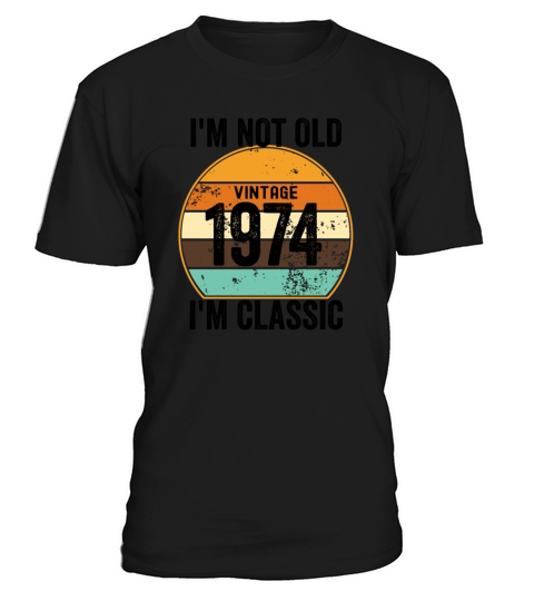 Im Classic Distressed Sunset Vintage 1974 T-Shirt Unisex