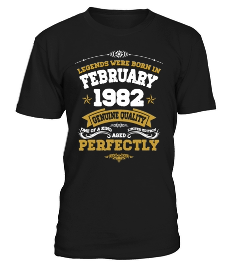 Vintage Aged To Perfection Ferbuary 1982 T-Shirt Unisex