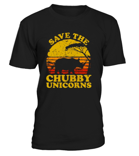 Vintage Save The Chubby Unicorns Costume Rhino Lov T-Shirt Unisex