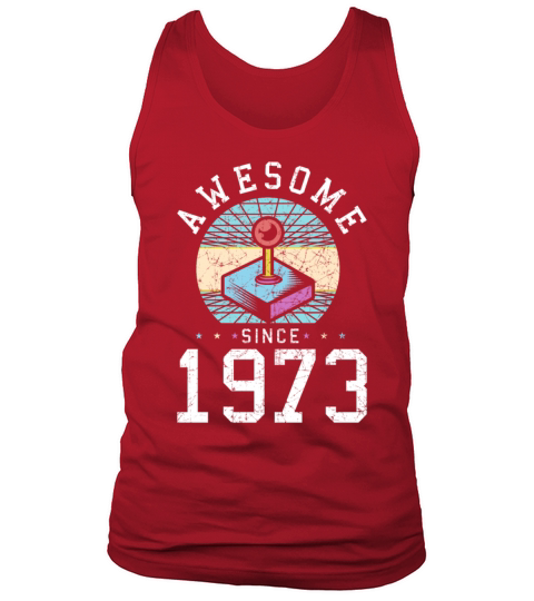 1973 Vintage Gamer Retro age Birthday gift idea Tank Top Unisex