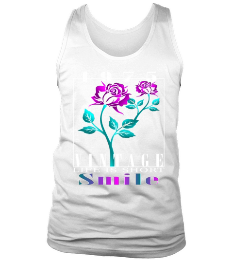 1975 Born Vintage Rose Gift Tank Top Unisex