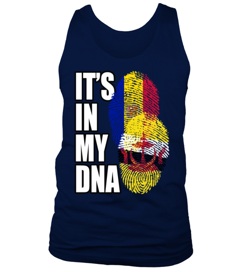 Andorran And Bruneian Mix Heritage DNA Flag Tank Top Unisex