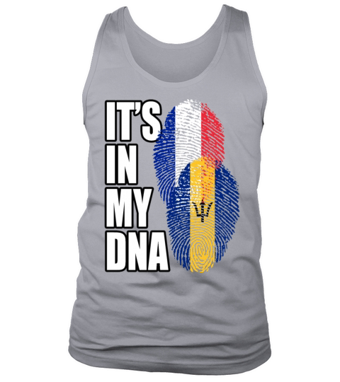 Barbadian And French Mix Heritage DNA Flag Tank Top Unisex