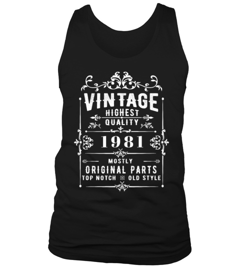 Born In 1981 Vintage Tank Top Unisex