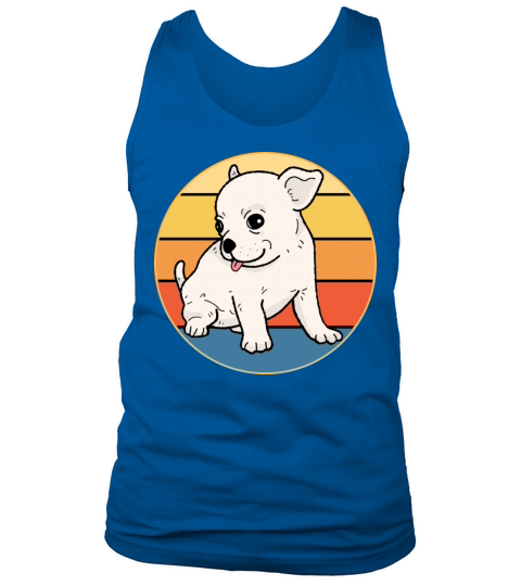 Cute Chihuahua Dog Breed Vintage Retro Sunset Tank Top Unisex