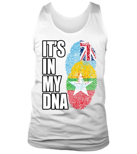 Fijian And Burmese Mix Heritage DNA Flag Tank Top Unisex