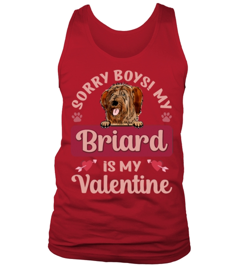 Sorry Boys My Briard Is My Valentine Tank Top Unisex